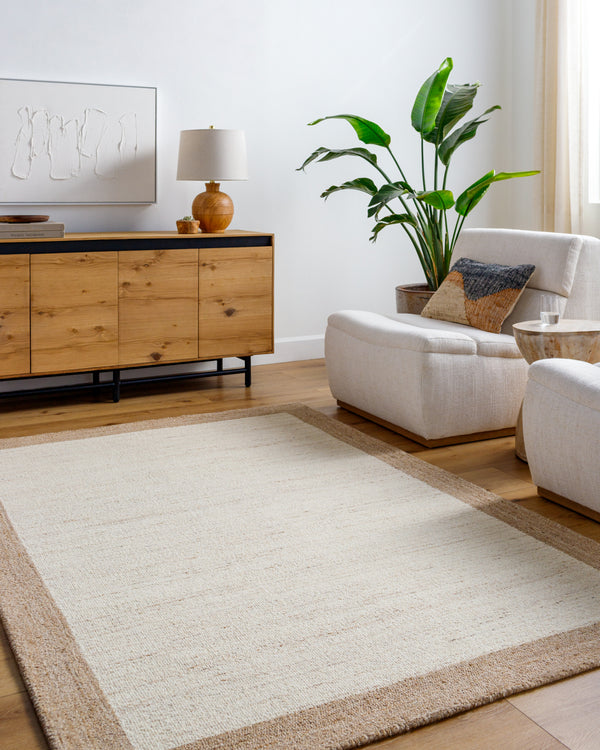 La Puna LPN-2303 9' x 12' Handmade Rug LPN2303-912  Pearl, Natural, Khaki, Prairie Dust Surya