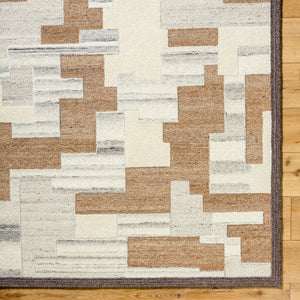 La Puna LPN-2304 9' x 12' Handmade Rug LPN2304-912  Pearl, Ash, Prairie Dust, Khaki, Walnut Surya