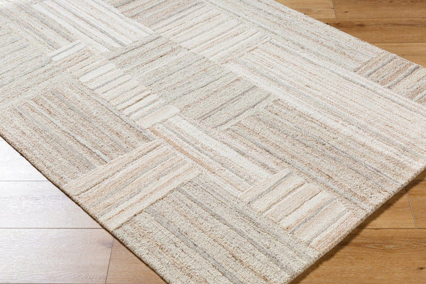 Livabliss La Puna Hand Tufted Wool Area Rug for Entryways Bathrooms and Beside Beds Taupe, Tan 2' x 3' LPN2305-23