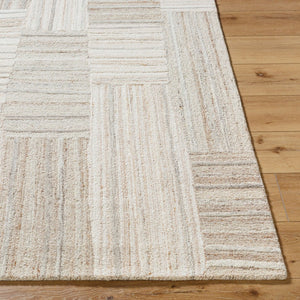 Livabliss La Puna Hand Tufted Wool Area Rug for Entryways Bathrooms and Beside Beds Taupe, Tan 2' x 3' LPN2305-23