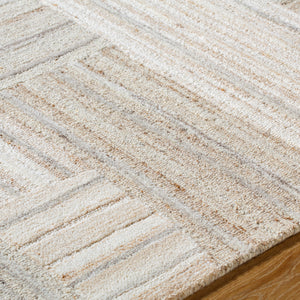 La Puna LPN-2305 9' x 12' Handmade Rug LPN2305-912  Ash, Light Silver, Pearl, Khaki Surya