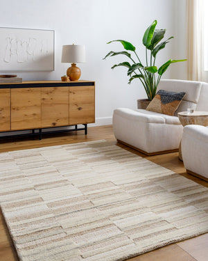 Livabliss La Puna Hand-tufted Wool Accent Rug Artisan Crafted for Entryways and Cozy Spaces Light Gray, Bei 2' x 3' LPN2306-23