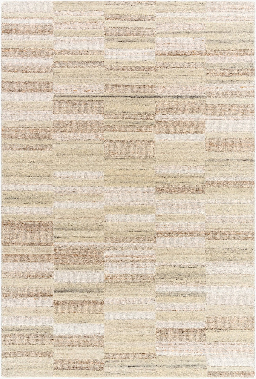 Livabliss La Puna Hand-tufted Wool Accent Rug Artisan Crafted for Entryways and Cozy Spaces Light Gray, Bei 2' x 3' LPN2306-23