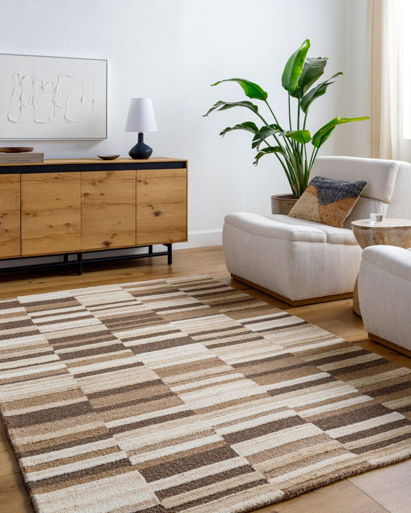 Livabliss La Puna Hand Tufted Wool Accent Rug Plush Medium Pile for Entryway or Bedroom Dark Brown, Bro 2' x 3' LPN2307-23