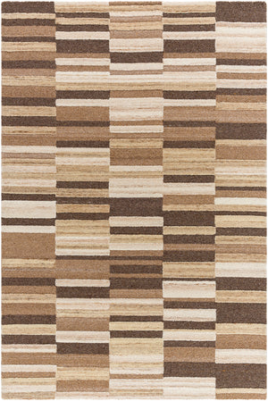 La Puna LPN-2307 9' x 12' Handmade Rug LPN2307-912  Prairie Dust, Khaki, Ash, Walnut, Eggplant, Pearl Surya