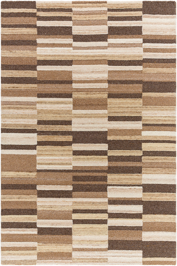 La Puna LPN-2307 9' x 12' Handmade Rug LPN2307-912  Prairie Dust, Khaki, Ash, Walnut, Eggplant, Pearl Surya