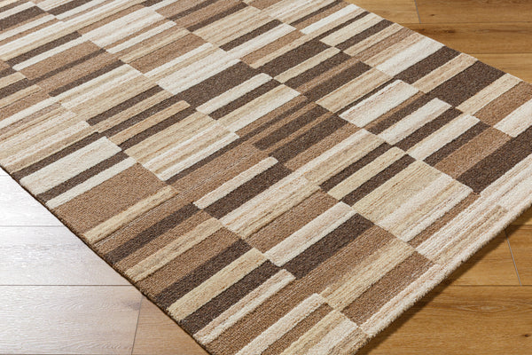 La Puna LPN-2307 9' x 12' Handmade Rug LPN2307-912  Prairie Dust, Khaki, Ash, Walnut, Eggplant, Pearl Surya