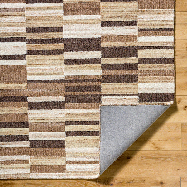 La Puna LPN-2307 9' x 12' Handmade Rug LPN2307-912  Prairie Dust, Khaki, Ash, Walnut, Eggplant, Pearl Surya