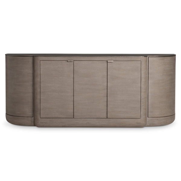 Bernhardt Bernhardt Romer Buffet In Forry Mahogany With Graphite Cast-Aluminum Top, Rustic Modern Storage Elegance 338134
