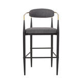 Christopher Knight Home® - Noble House - Elmore Modern Fabric Upholstered Iron 30 Inch Barstools (Set of 2)