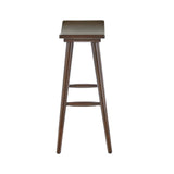 Homelegance By Top-Line Darvell Solid Wood 24" Counter Stool (Set of 2) Walnut Rubberwood