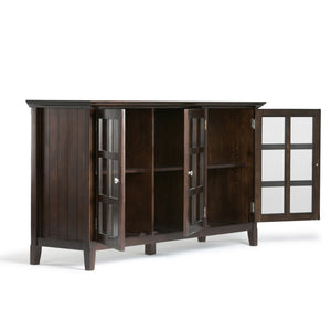English Elm Acadian Wide Storage Cabinet – Handcrafted Solid Wood In Rich Brunette Brown For Timeless Elegance B136P159415