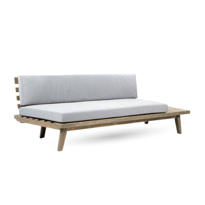 English Elm Hillcrest Solid Acacia Corner Sofa with Built-in Side Table for Outdoor Living 61288.00R