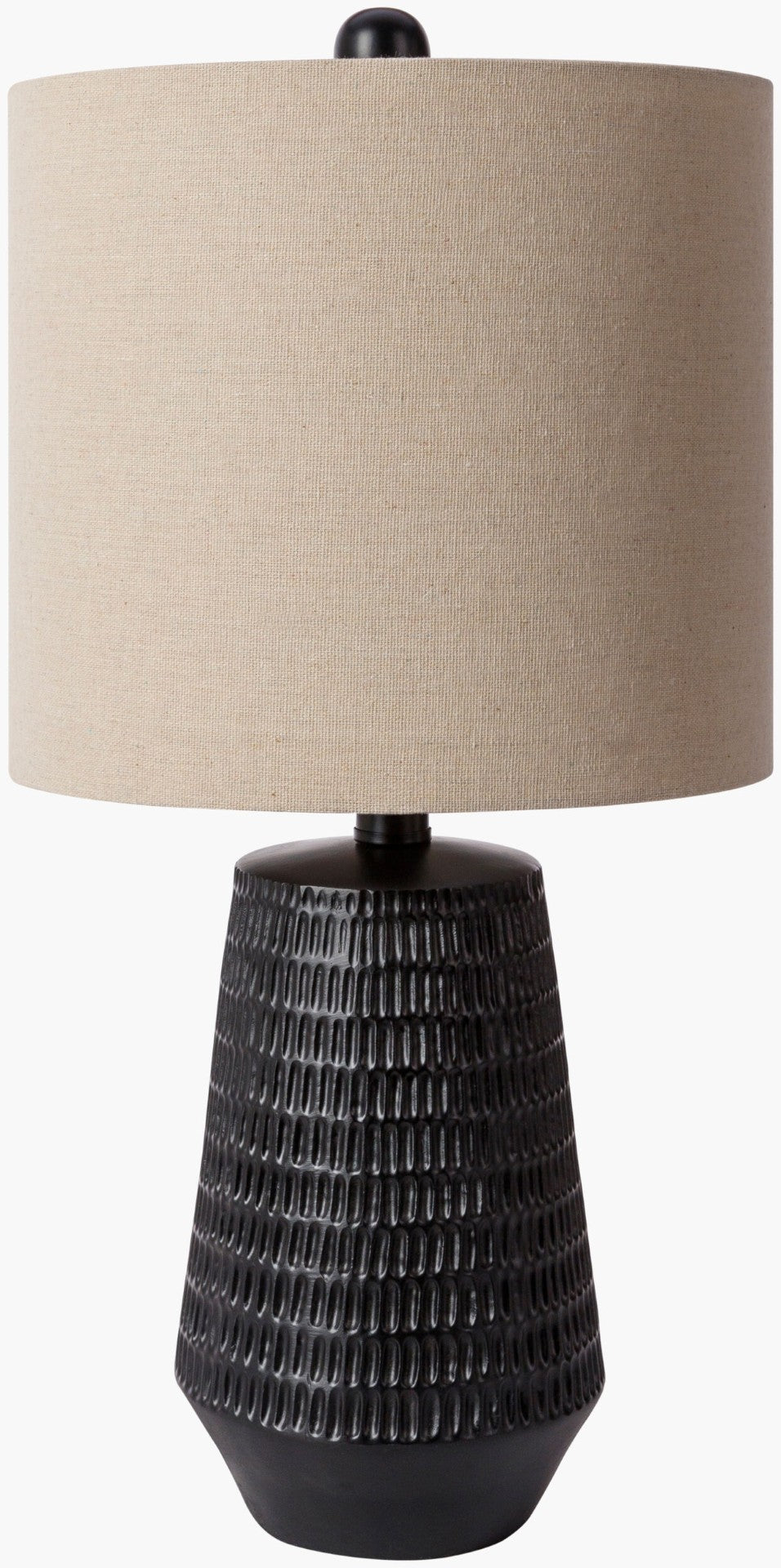 Livabliss Leipzig Rustic Resin Table Lamp with Linen Shade for Farmhouse Living Spaces LPZ-002