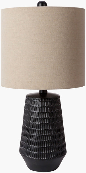 Livabliss Leipzig Rustic Resin Table Lamp with Linen Shade for Farmhouse Living Spaces LPZ-002
