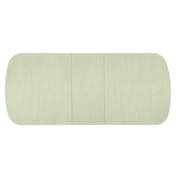 Bernhardt Bernhardt East Hampton Cerused Linen Dining Table With Two 20" Leaves, Two-Pedestal Neo-Traditional Design K1429