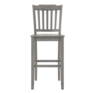 Homelegance By Top-Line Juliette Slat Back Bar Height Chairs (Set of 2) Grey Rubberwood