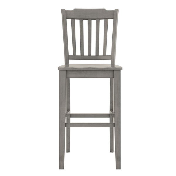 Homelegance By Top-Line Juliette Slat Back Bar Height Chairs (Set of 2) Grey Rubberwood
