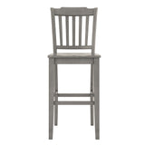 Homelegance By Top-Line Juliette Slat Back Bar Height Chairs (Set of 2) Grey Rubberwood