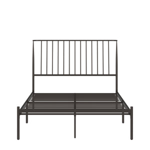Homelegance By Top-Line Dante Metal Platform Bed with Curved Metal Headboard Dark Bronze Metal
