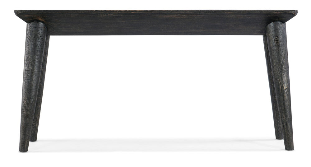 Hooker Furniture Commerce Mango Wood Arness Console Table — Narrow 16" Depth, 68" Length, Rustic Transparent Black Finish 7228-80082-89