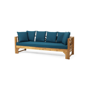 English Elm Christopher Knight Home® - Outdoor Extendable Acacia Wood Sofa Daybed - Versatile, Water-Resistant Lounge Chair For Patios 74327.00DT
