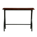 Christopher Knight Home® - Noble House - Ascutney Modern Industrial Handmade Acacia Wood Console Table, Dark Brown and Black