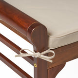 Christopher Knight Home® - Noble House - Nelson Rustic Acacia Wood Bench with Cushion, Mahogany and Cream