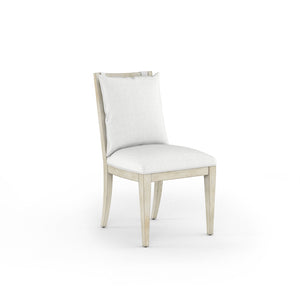 A.R.T. Furniture Set Of 2 - Cotiere Contemporary Side Chair - Stylish Linen Blend, Parawood Construction, Comfort & Durability - Set Of 2 Beige, White Parawood Solids,Foam,Lose Fibers,Fabric 299202-2349