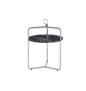 Steve Silver Miro Side Table [Black/Silver] MR200ES