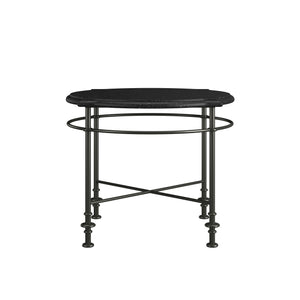 Atrium Round End Table with Elegant Granite Top & Stylish Oil Rubbed Bronze Metal Legs for Any Space