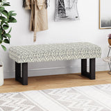 Christopher Knight Home® Boho Chic Fabric Bench with Rubberwood Frame - Enliven Your Space with Modern Style & Comfort - 48.25