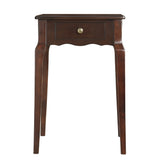 Homelegance By Top-Line Jessip 1-Drawer Wood Side Table Espresso Wood