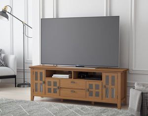 English Elm Artisan 72" Handcrafted Tv Media Stand In Honey Brown - Stylish Storage For Your Living Room Décor B136P158424