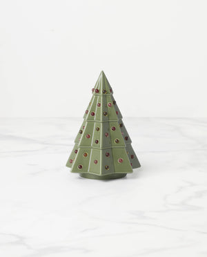 Lenox Kate Spade Evergreen Small Lit Tree Figurine Green, GREEN PORCELAIN 897070