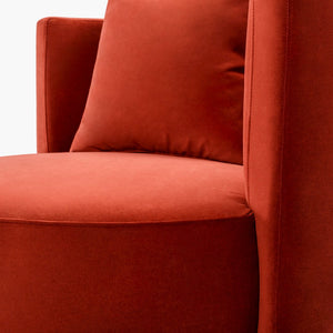 Surya Lorient Elegant Velvet Swivel Chair - Timeless Design, Durable Materials, Perfect For Traditional Homes Upholstery, Burgundy Polyester,Pine,Polyester,Polyfill,Foam Lre-001