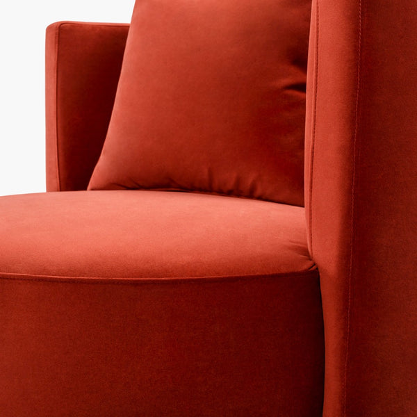 Surya Lorient Elegant Velvet Swivel Chair - Timeless Design, Durable Materials, Perfect For Traditional Homes Upholstery, Burgundy Polyester,Pine,Polyester,Polyfill,Foam Lre-001