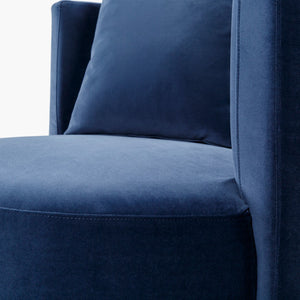 Surya Lorient Elegant Velvet Swivel Chair - Timeless Design, Durable Materials, Perfect For Traditional Homes Upholstery, Navy Polyester,Pine,Polyester,Polyfill,Foam Lre-002
