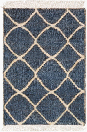 Surya Laural 2'6" X 8' Handmade Jute Rug - Global Inspired Elegance For Eclectic Home Décor Charm! Ink Blue Jute Lrl6003-23