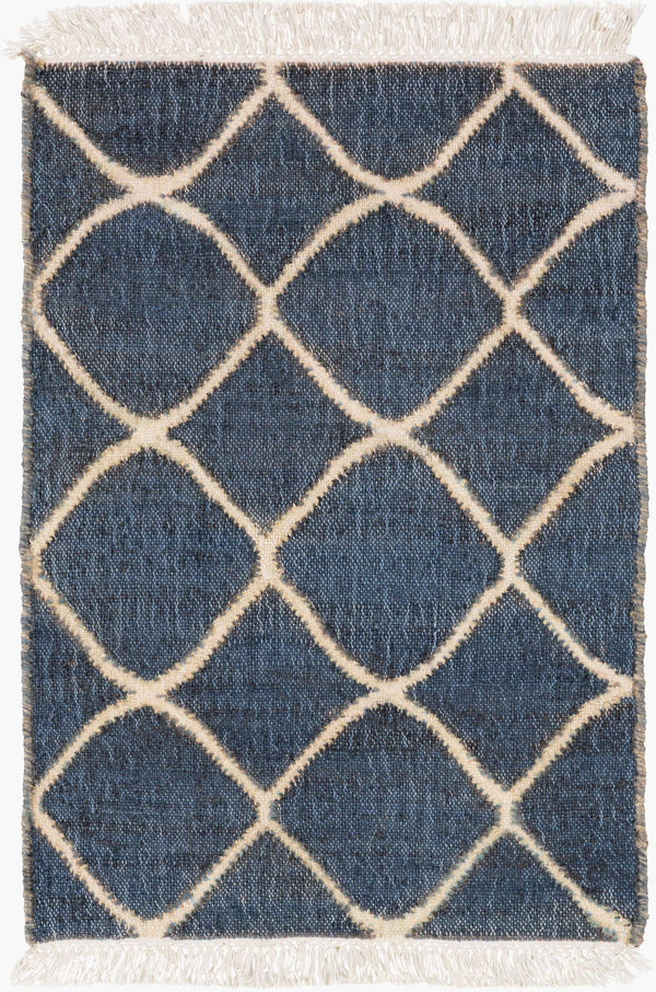 Surya Laural 2'6" X 8' Handmade Jute Rug - Global Inspired Elegance For Eclectic Home Décor Charm! Ink Blue Jute Lrl6003-23