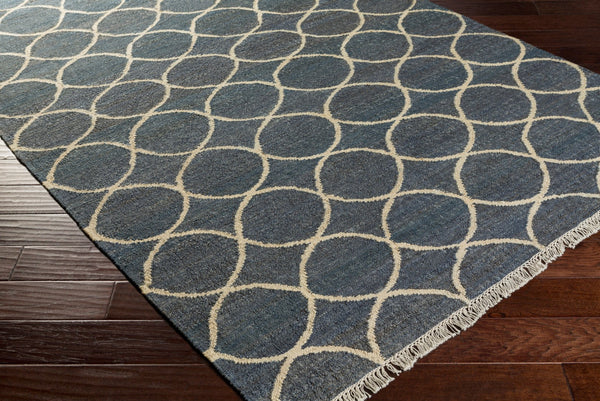 Surya Laural 2'6" X 8' Handmade Jute Rug - Global Inspired Elegance For Eclectic Home Décor Charm! Ink Blue Jute Lrl6003-23