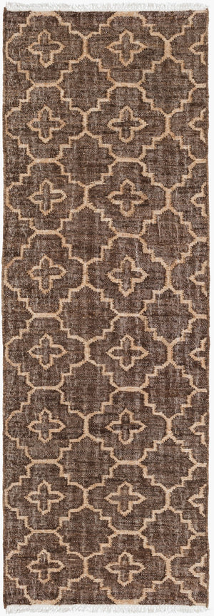 Surya Laural 2'6" X 8' Handmade Jute Rug - Global Inspired Elegance For Eclectic Home Décor Charm! Dark Brown Jute Lrl6011-268
