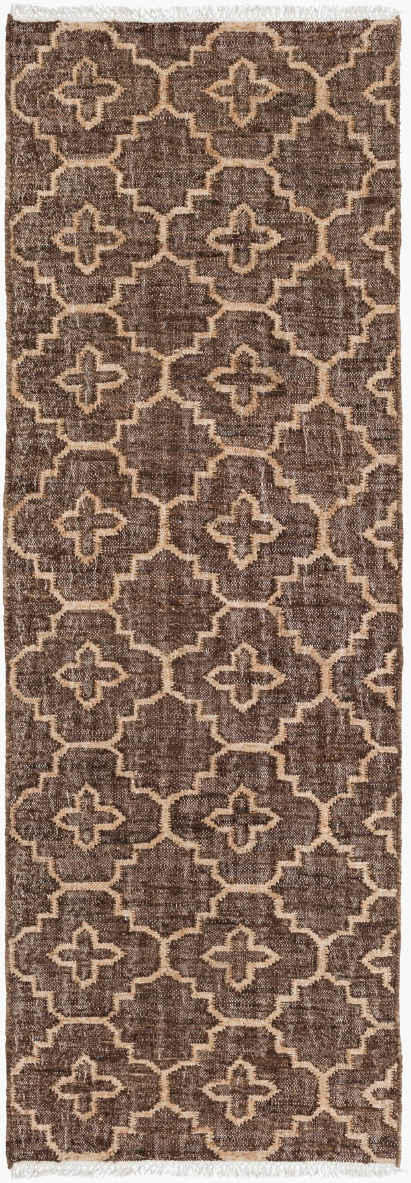 Surya Laural 2'6" X 8' Handmade Jute Rug - Global Inspired Elegance For Eclectic Home Décor Charm! Dark Brown Jute Lrl6011-268