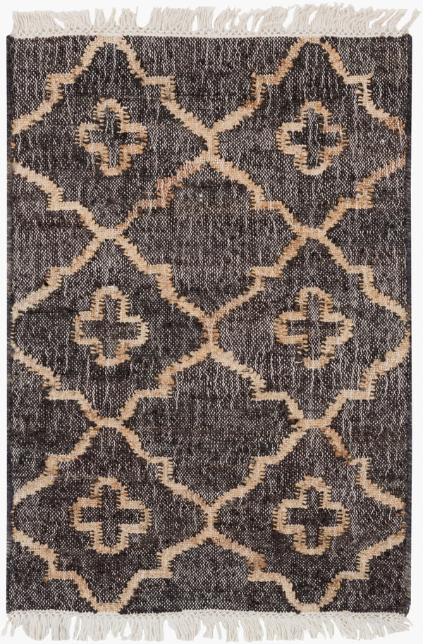 Surya Laural 2'6" X 8' Handmade Jute Rug - Global Inspired Elegance For Eclectic Home Décor Charm! Black Jute Lrl6013-69