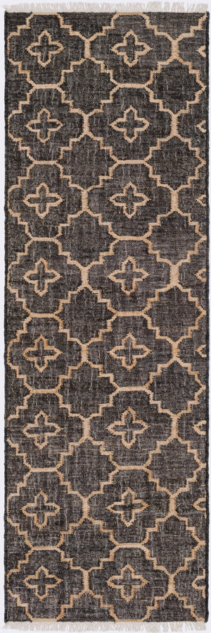 Surya Laural 2'6" X 8' Handmade Jute Rug - Global Inspired Elegance For Eclectic Home Décor Charm! Black Jute Lrl6013-268