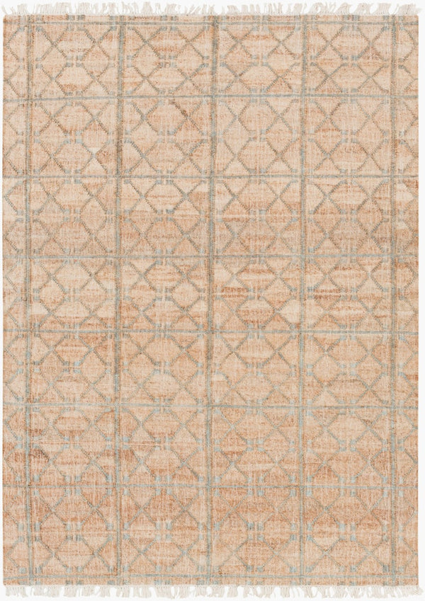 Livabliss Laural Hand Woven Jute Flatweave Rug Farmhouse Artisan Fringe for Entryway Kitchen Tan, Dusty Sage 9' x 13' LRL6014-913
