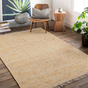 Livabliss Laural Handwoven Jute Flatweave Accent Rug Artisan Fringe Farmhouse Entryway Decor Tan, Light Gray 2'6" x 8' LRL6016-268