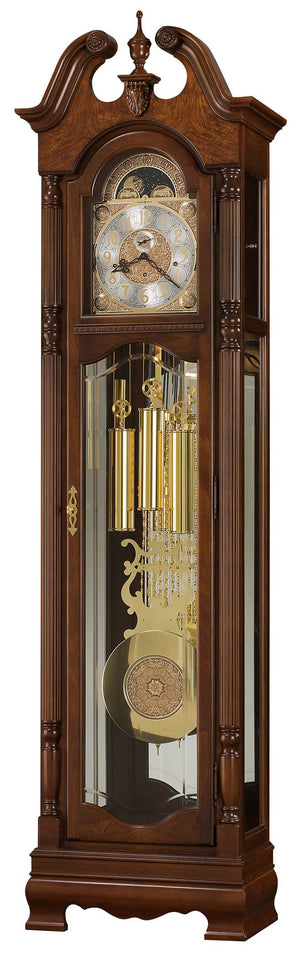 Hekman Furniture 2588 Traditional Grandfather Clock With Intricate Design, Melodic Chimes & Heirloom Nameplate Option Bellair Cherry Nori Grandfather Clock 2588