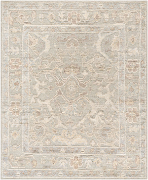 Leros LRS-2301 9' x 12' Handmade Rug LRS2301-912  Ash, Light Silver, Pearl, Sterling Grey Surya