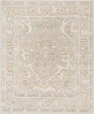 Surya Leros Handmade 2' X 3' Wool Rug From India - Timeless Elegance, Low Pile, Easy To Maintain For Any Room Pewter Wool Lrs2301-23